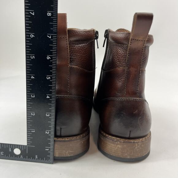 Moretti Black Label Mens Alan Cap Toe Boots Size 13D Cognac Brown Side Zipper main image 10